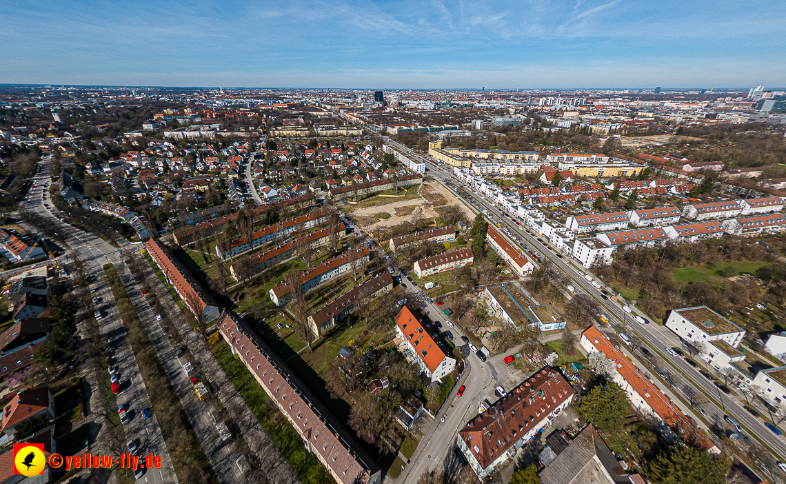 21.03.2023 - Luftbilder von der Baustelle Maikäfersiedlung in Berg am Laim
